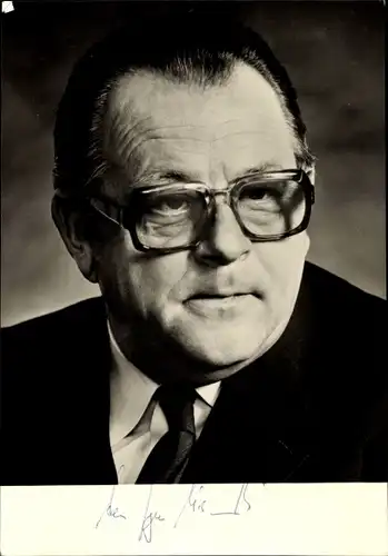 Ak Hans-Jürgen Wischnewski, Politiker, Portrait, Autogramm