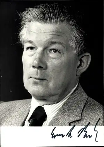 Ak Politiker Ernst Benda, Portrait, Autogramm