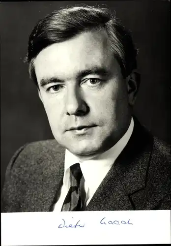 Ak Politiker Dieter Haack, Portrait, Autogramm
