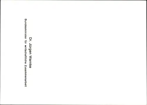 Ak Jürgen Warnke, Politiker, Portrait, Autogramm