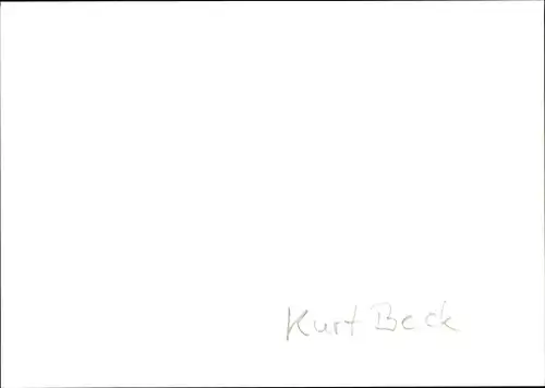 Ak Kurt Beck, Politiker, Portrait, Autogramm