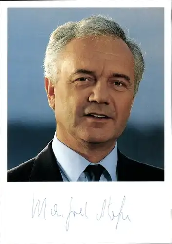 Ak Manfred Stolpe, Politiker, Portrait, Autogramm