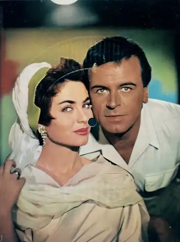 Schallplatten Ak Schauspieler Giulia Rubini und O. W. Fischer, Portrait