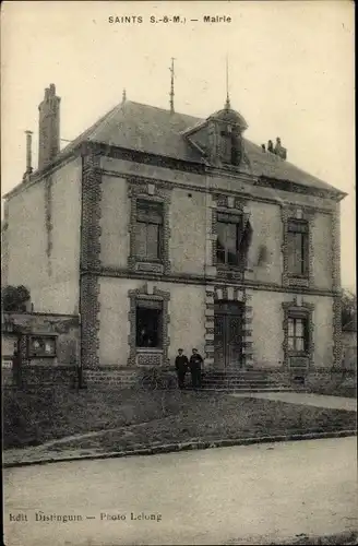 Ak Saints Seine et Marne, Mairie