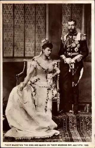 Ak Ihre Majestäten König und Königin an ihrem Hochzeitstag, 1893