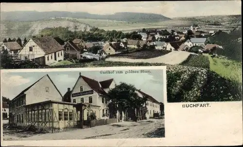 Ak Buchfart Weimarer Land, Totalansicht, Gasthof zum goldenen Stern