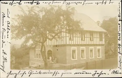 Foto Ak Schleusingen in Thüringen, Gasthaus, Baum