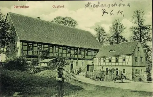 Ak Oberschaar Mildenau im Erzgebirge, Gasthof