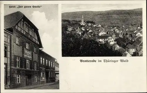 Ak Brotterode in Thüringen, Hotel Zur guten Quelle, Totalansicht