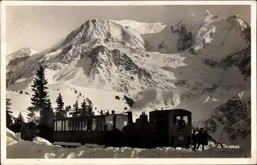 Ak Col de Voza Savoie, Eisenbahn, Aiguille du Gouter