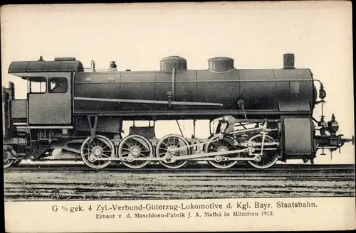 Ak G 5/5 gek. 4 Zylinder Verbund Güterzug Lok der Kgl. bayr. Staatsbahn, J.A Maffei München 1912