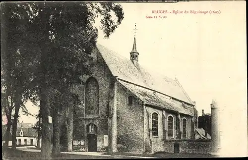 Ak Bruges Brügge Flandern Westflandern, Eglise du Beguinage