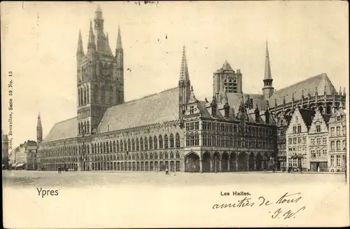 Ak Ypres Ypern Westflandern, Les Halles