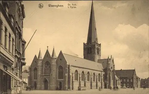 Ak Waregem Waereghem Wareghem Westflandern, Kirche