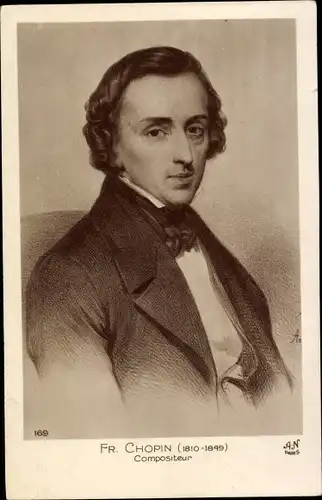 Ak Komponist Frederic Chopin, Portrait
