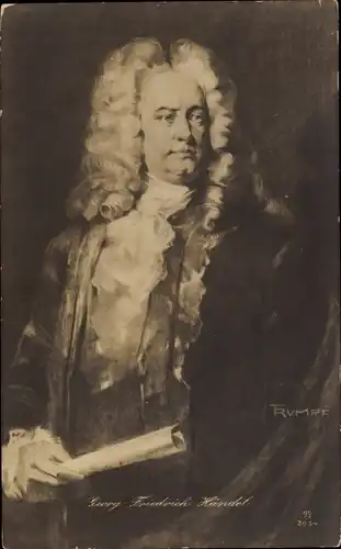 Künstler Ak Rumpf, Komponist Georg Friedrich Händel, Portrait