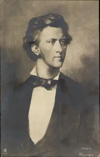 Künstler Ak Rumpf, E., Komponist Frédéric Chopin, Portrait