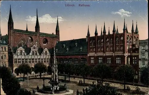 Ak Lübeck, Rathaus