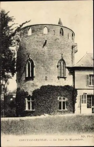 Ak Coucy le Chateau Aisne, La Tour de Moyembrie