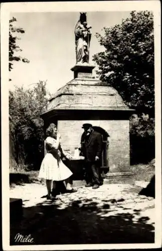 Foto Ak Aisne, Marienstatue