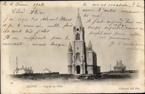 Ak Dieppe Seine Maritime, Chapelle au Pollet