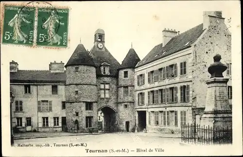 Ak Tournan en Brie Seine et Marne, Rathaus