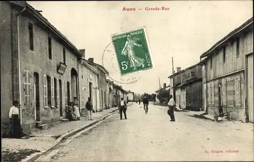 Ak Auve Marne, Grande Rue