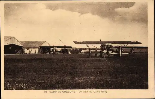 Ak Camp de Châlons Camp de Mourmelon Marne, eine Ecke von Camp Bouy