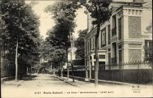 Ak Paris XVI Passy Auteuil, Villa Montmorency