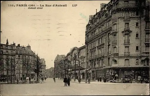 Ak Paris XVI Passy, Rue d’Auteuil