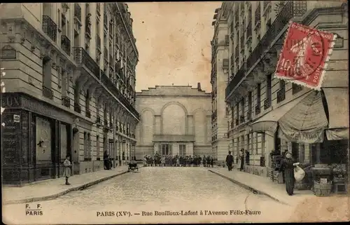 Ak Paris XV Vaugirard, Rue Bouilloux-Lafont, Avenue Felix-Faure