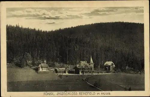 Ak Rehefeld Zaunhaus Altenberg im Erzgebirge, königliches Jagdschloss