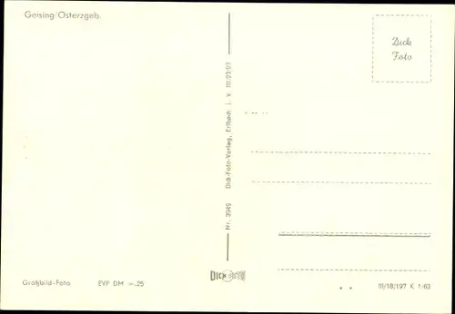 Ak Geising Altenberg im Erzgebirge, Panorama, Ortsansicht