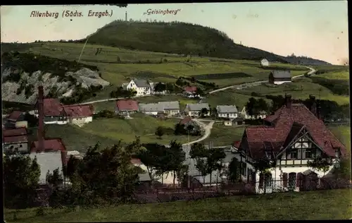 Ak Altenberg im Erzgebirge, Ortsansicht, Geisingberg