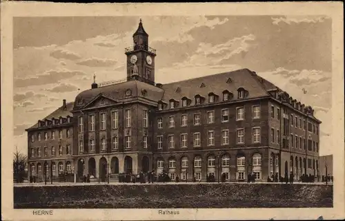 Ak Herne in Westfalen, Rathaus