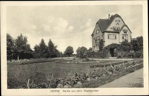 Ak Herne im Ruhrgebiet Westfalen, Stadtgarten, Villa