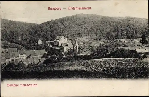 Ak Bad Salzdetfurth in Niedersachsen, Burgberg, Kinderheilanstalt, Panorama