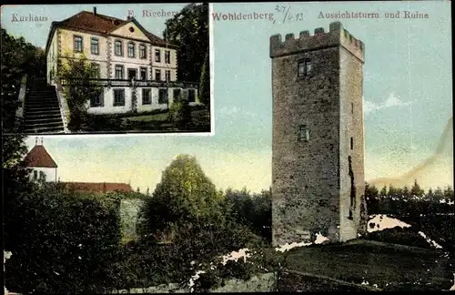 Ak Silium Holle in Niedersachsen, Burg Wohldenberg, Ruine, Aussichtsturm, Kurhaus