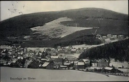 Ak Braunlage im Oberharz, Winteransicht