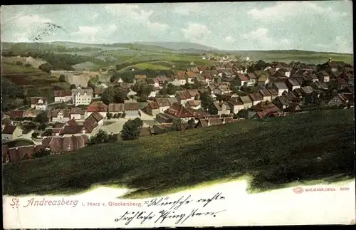 Ak Sankt Andreasberg Braunlage im Oberharz, Blick vom Glockenberg