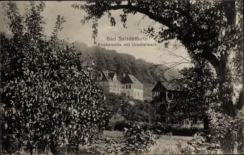 Ak Bad Salzdetfurth in Niedersachsen, Knabenvilla, Gradierwerk