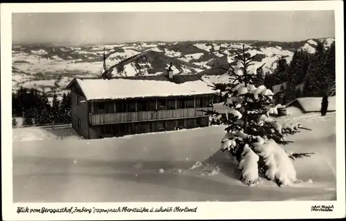 Ak Steibis Oberstaufen im Allgäu, Berggasthof Imberg, schwäbisches Oberland