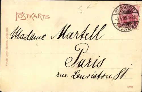 Ak Meiningen in Thüringen, Totalansicht