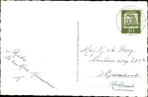 Ak Sindelfingen in Württemberg, Totalansicht, Wasserturm