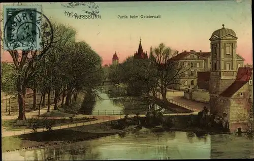 Ak Augsburg in Schwaben, Oblaterwall