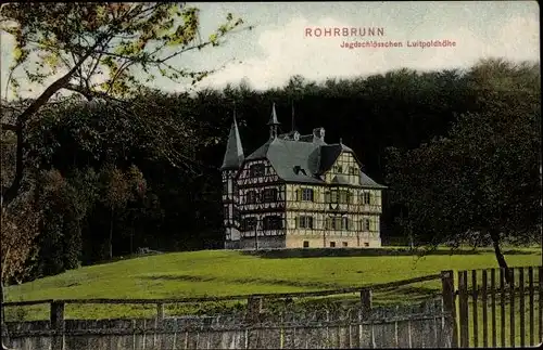 Ak Rohrbrunn Weibersbrunn im Spessart, Jagdschloss Rohrbrunn, Schloss Luitpoldshöhe