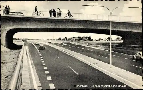 Ak Rendsburg in Schleswig Holstein, Umgehungsstraße, Brücke