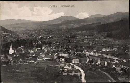 Ak Zell am Harmersbach Schwarzwald Baden, Totalansicht