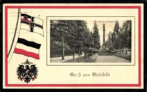 Passepartout Ak Rochlitz an der Mulde, Schloss und Petrikirche, Reichskriegsflagge