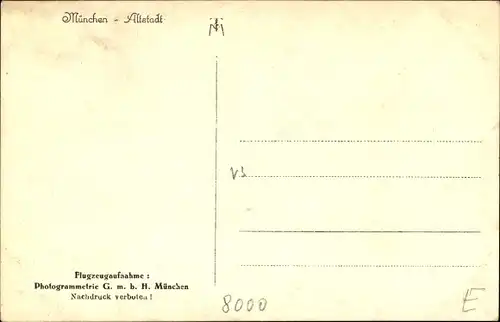 Ak München Bayern, Fliegeraufnahme der Stadt, Frauenkirche